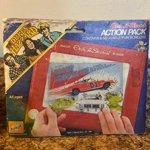 Vintage dukes of hazard etch a sketch reusable screens all 6 in package